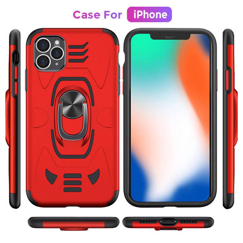 2022 Anti Fall Rugged Shield Ring Bracket Phone case For iPhone 12 Series