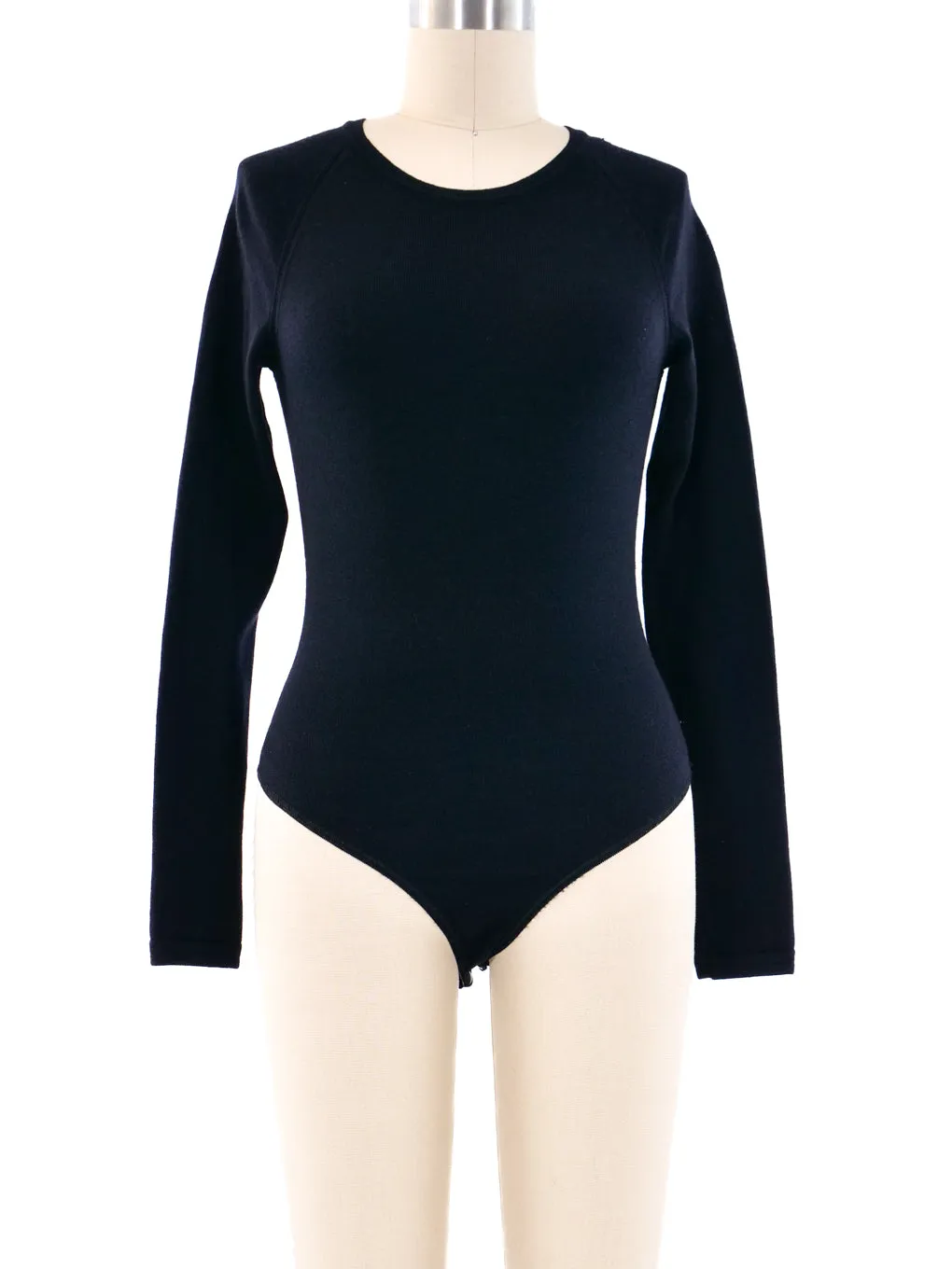 Alaia Black Knit Wool Bodysuit