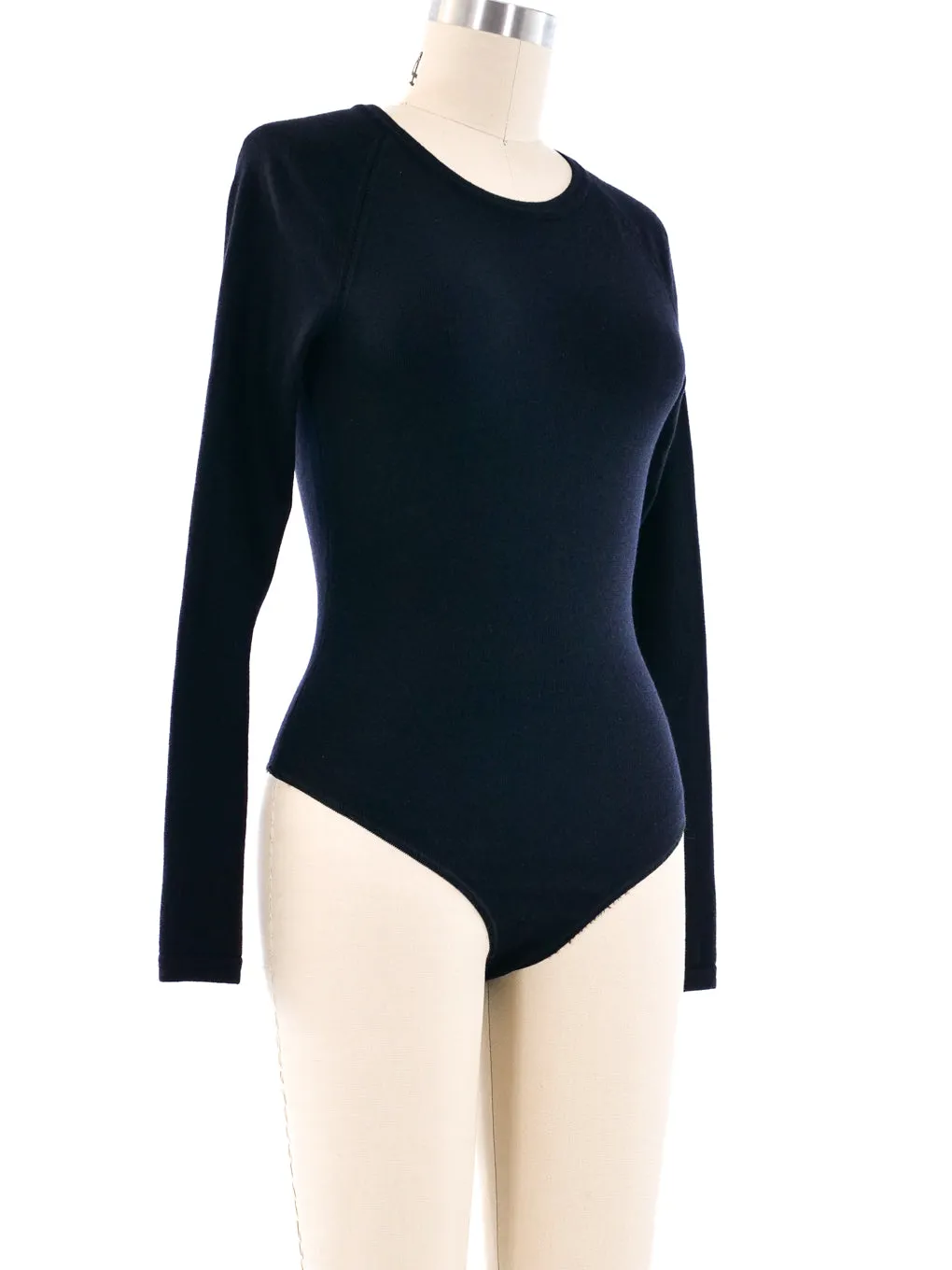 Alaia Black Knit Wool Bodysuit