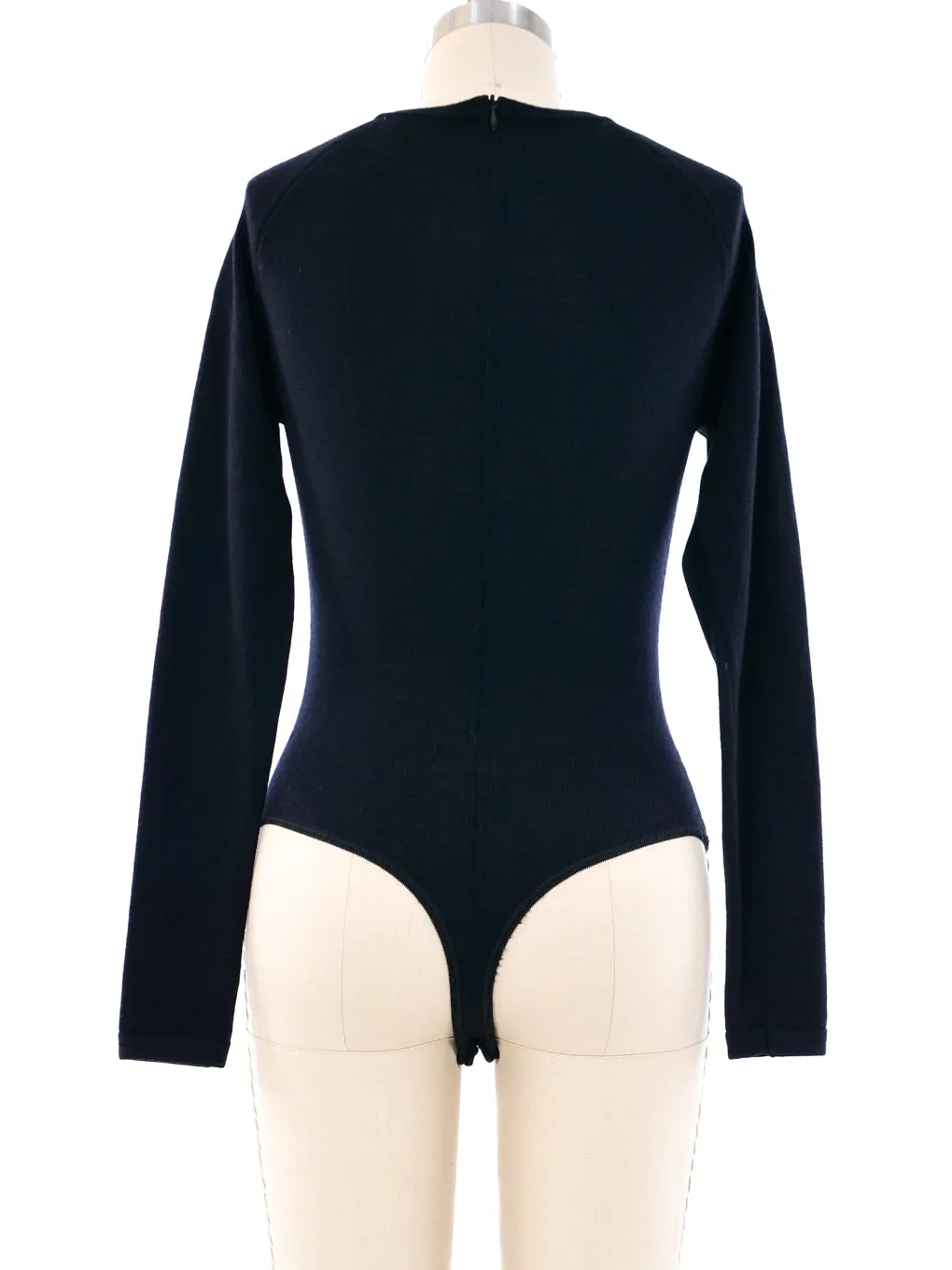 Alaia Black Knit Wool Bodysuit