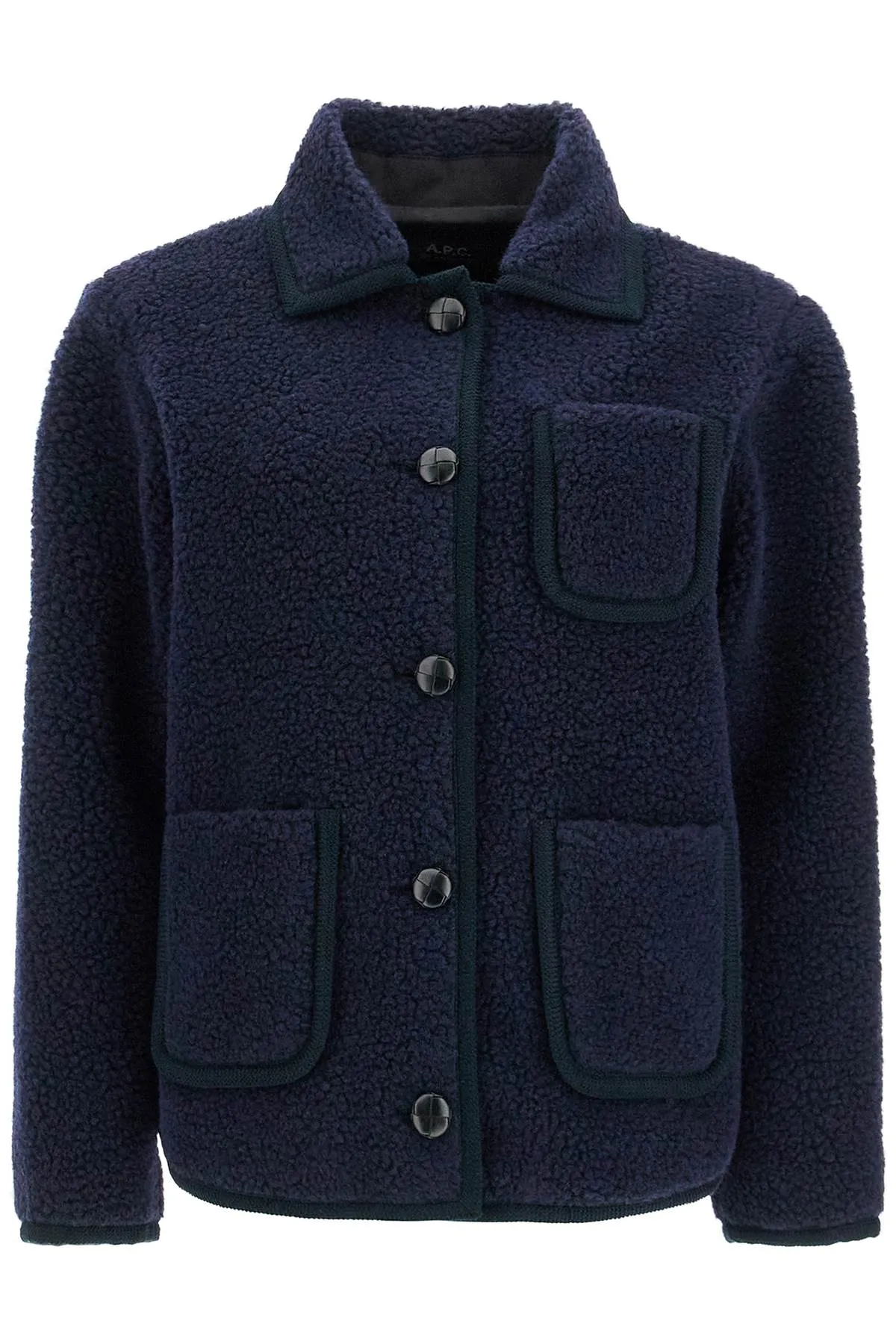 A.P.C. Esther Bouclé Wool Bl   Blue