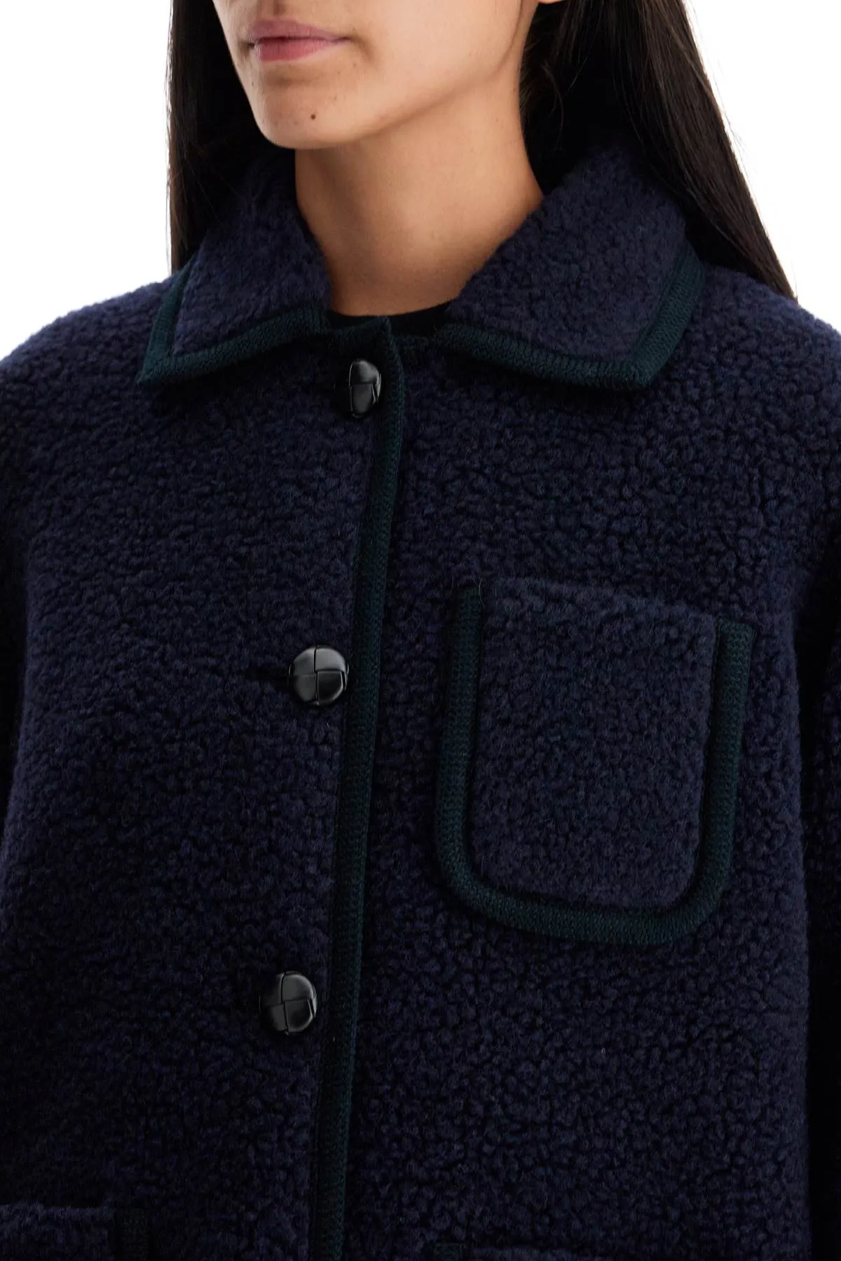 A.P.C. Esther Bouclé Wool Bl   Blue