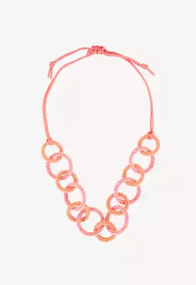 Beaded Chain Loop Necklace