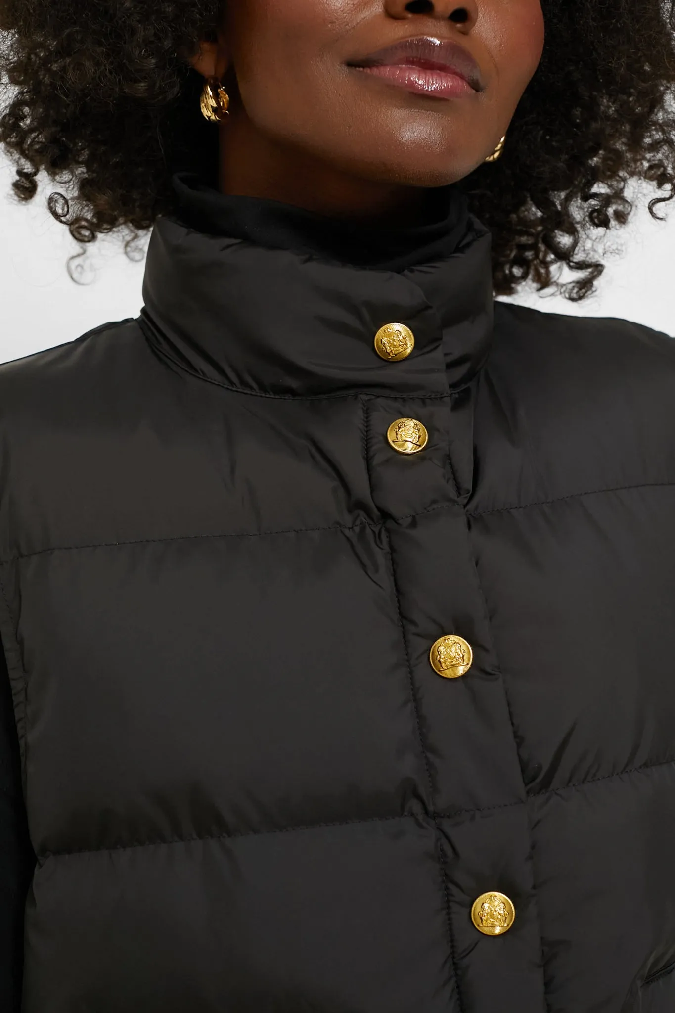 Black Inez Puffer Vest