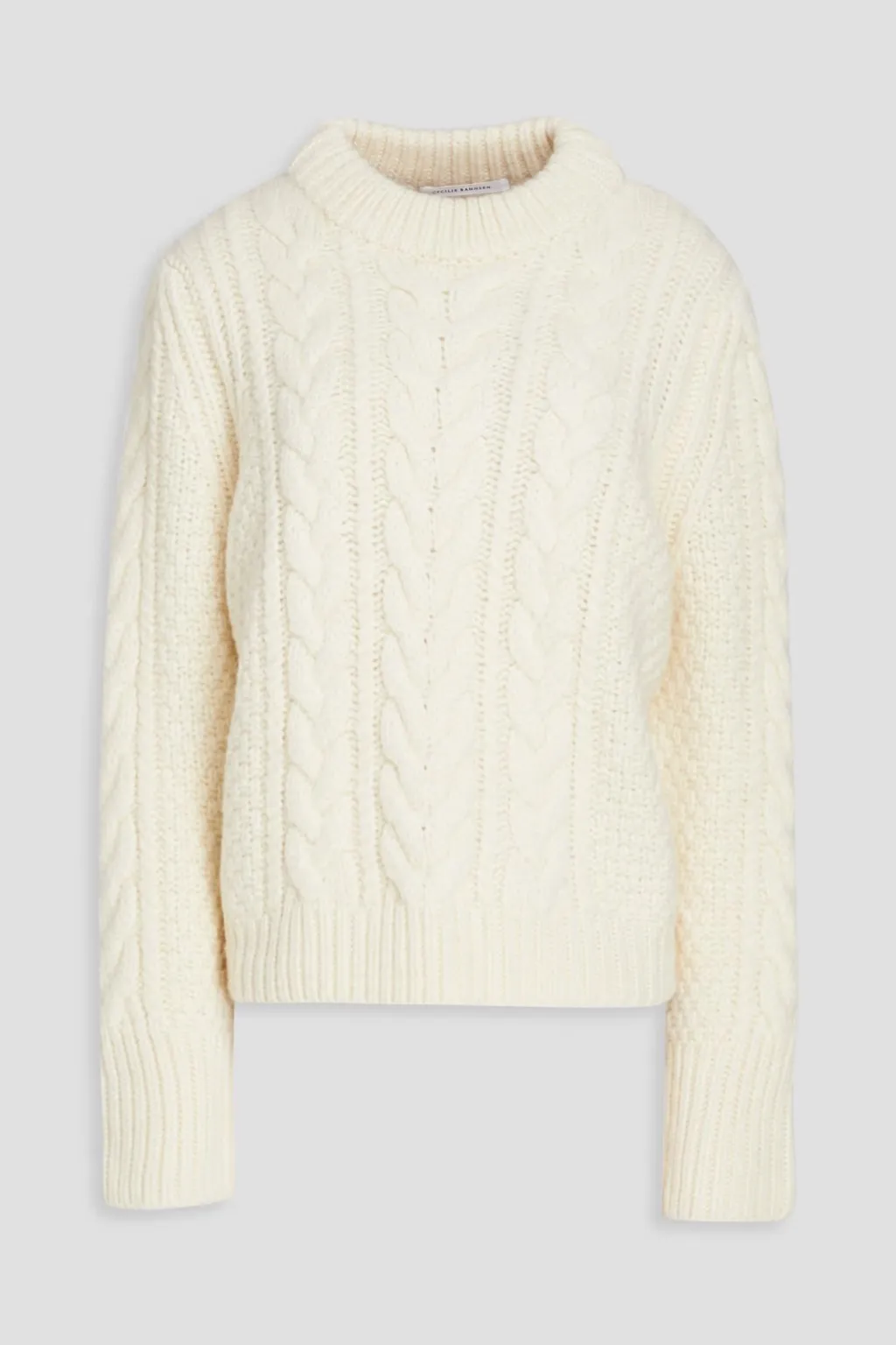 CECILIE BAHNSEN  |Casual Style Wool Long Sleeves Plain Elegant Style