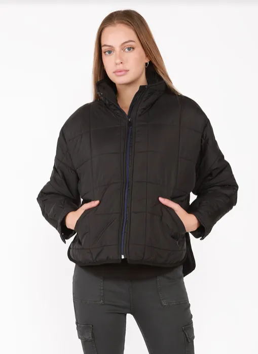 Dex Ribbon Trim Puffer Jacket