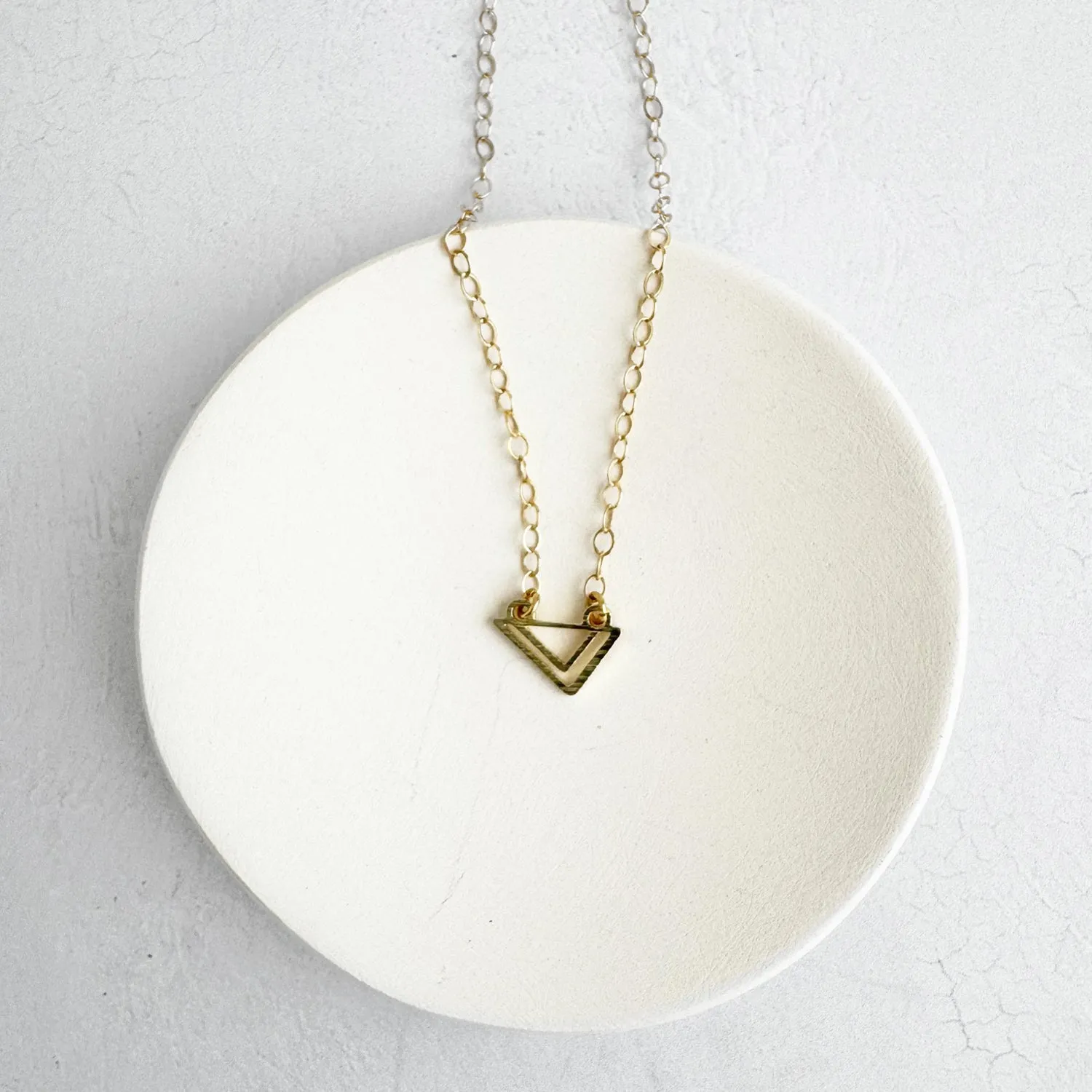 Double Triangle Layering Necklace in 14k Gold Filled