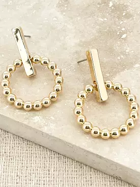 Envy Bubble Ball Drop Earrings - Gold