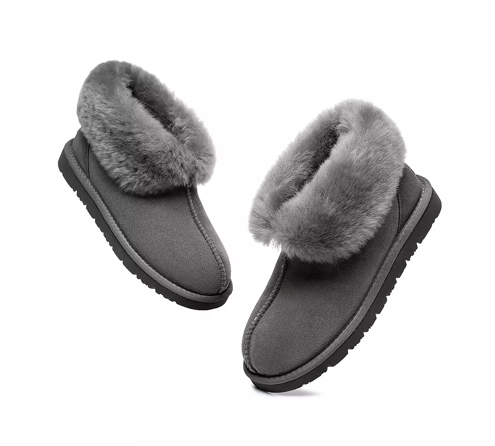 EVERAU Mallow Sheepskin Ankle Slipper