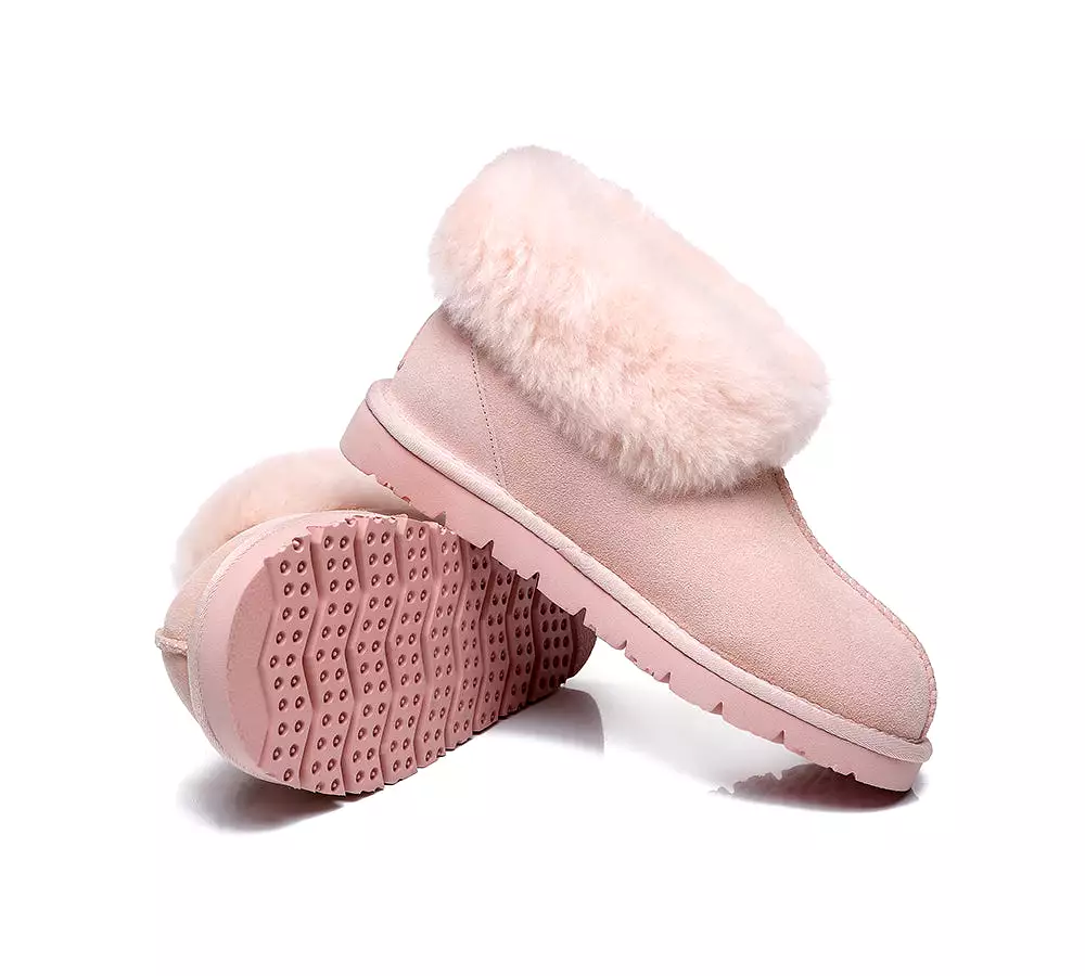 EVERAU Mallow Sheepskin Ankle Slipper