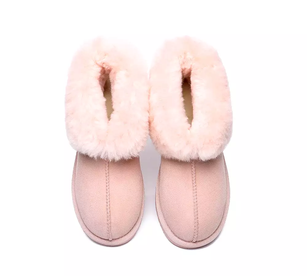 EVERAU Mallow Sheepskin Ankle Slipper