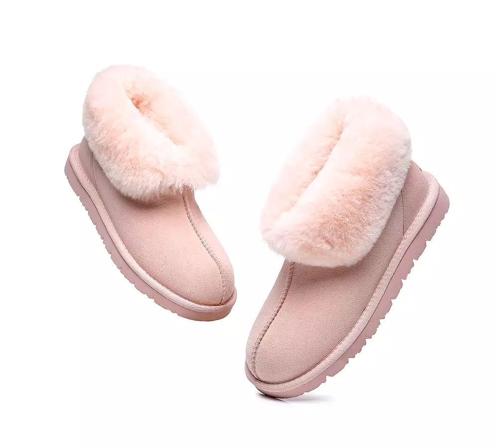 EVERAU Mallow Sheepskin Ankle Slipper