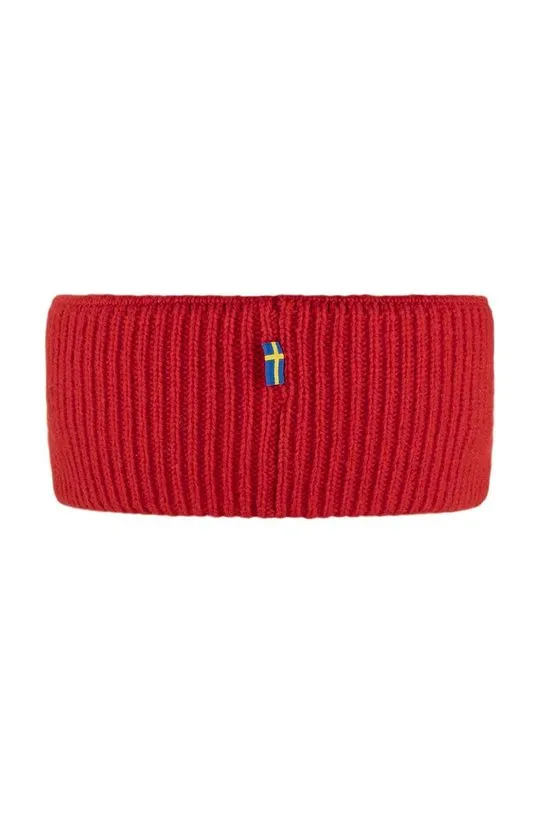 Fjallraven wool headband 1960 Logo red color F87082.334