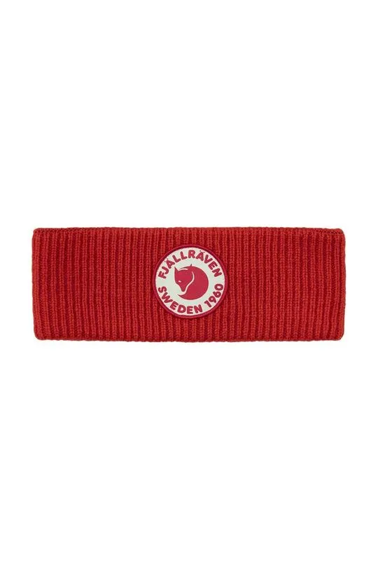 Fjallraven wool headband 1960 Logo red color F87082.334