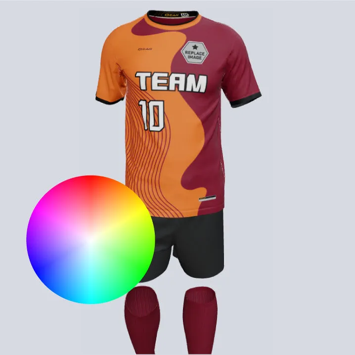 Gear Premium Wave Custom Soccer Uniform w/Custom Socks