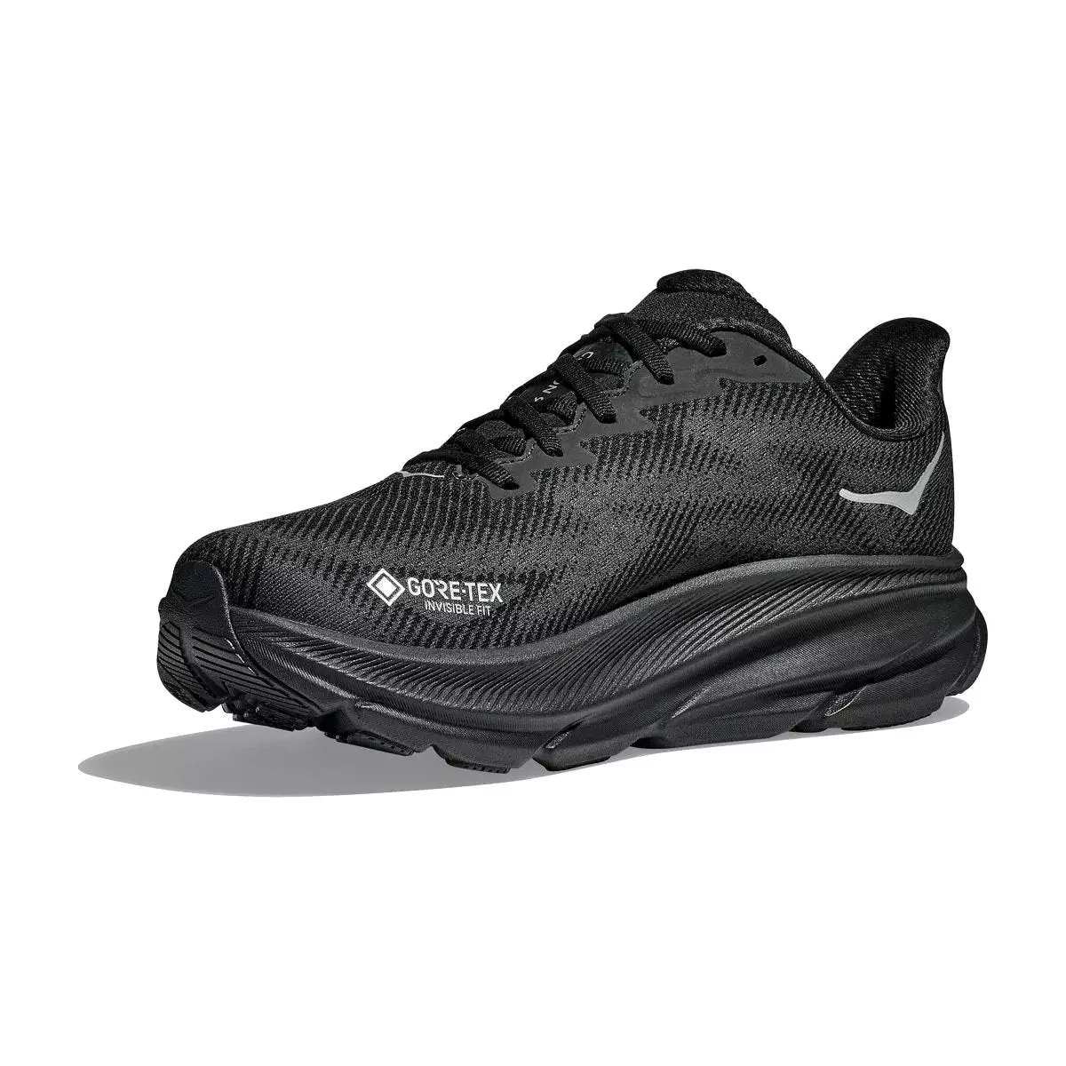 Hoka Women's Clifton 9 Black/Black Gore-Tex