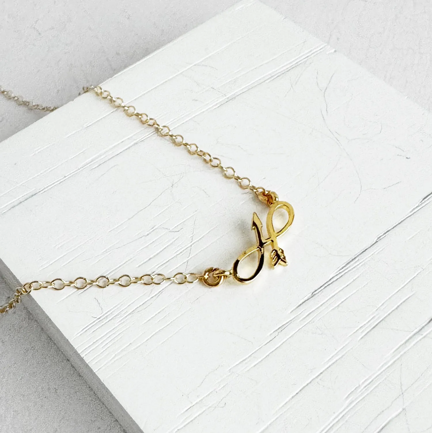 Infinity Arrow Layering Necklace in 14k Gold Filled