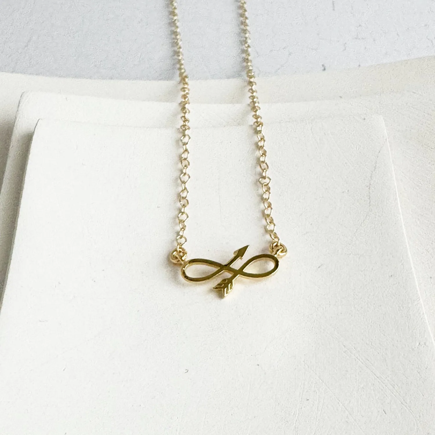 Infinity Arrow Layering Necklace in 14k Gold Filled