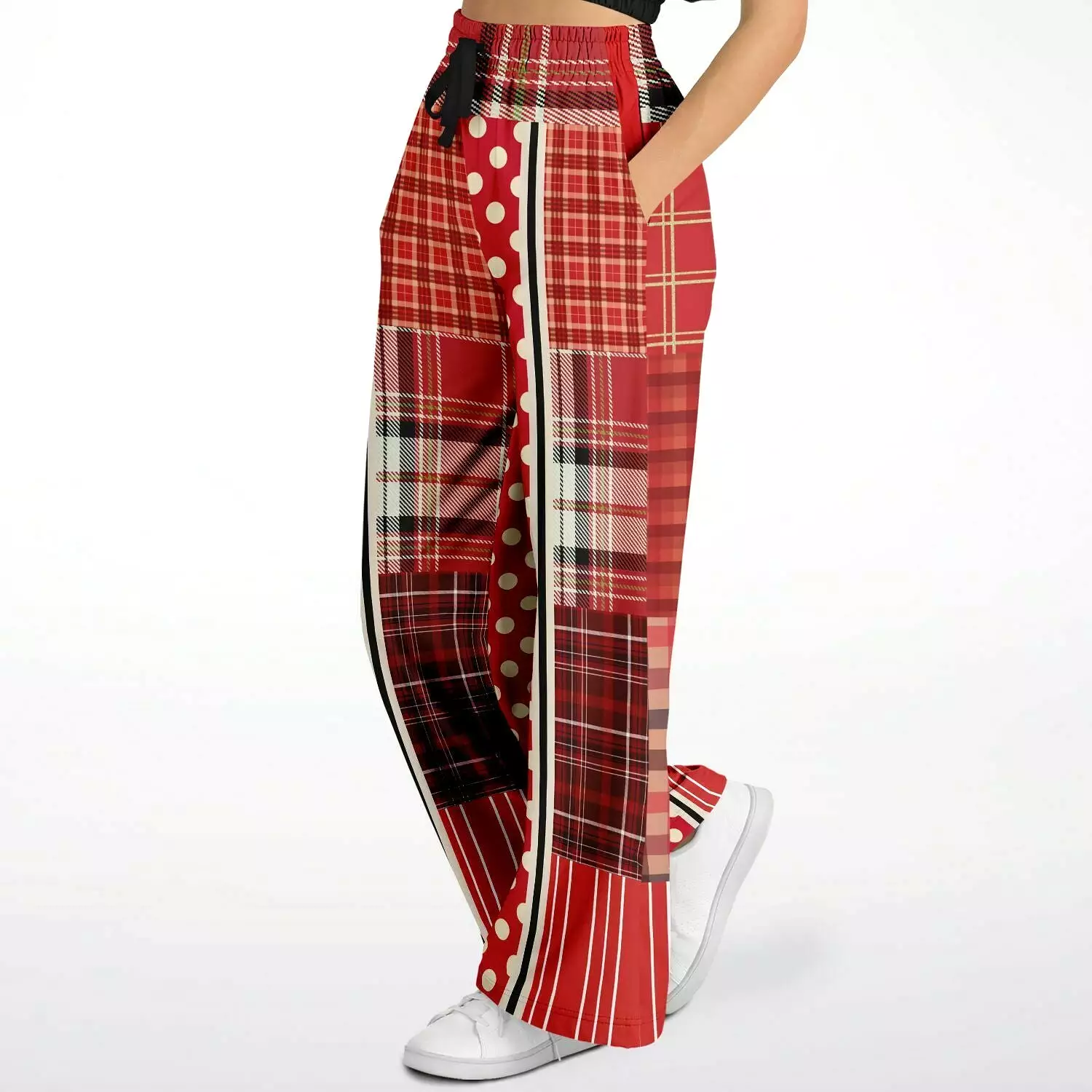 Jersey Salsa SW Polka Patchwork Stretchy Phat Bellbottoms