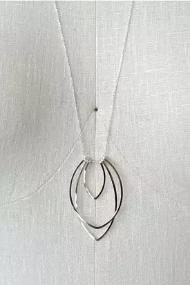 Large Flame Necklace | Sterling Silver