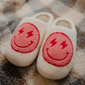 Lightening Happy Face Slippers