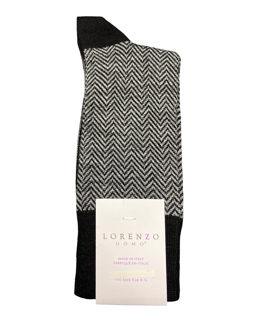 Lorenzo Uomo Socks - Hendon Herringbone - Black or Navy