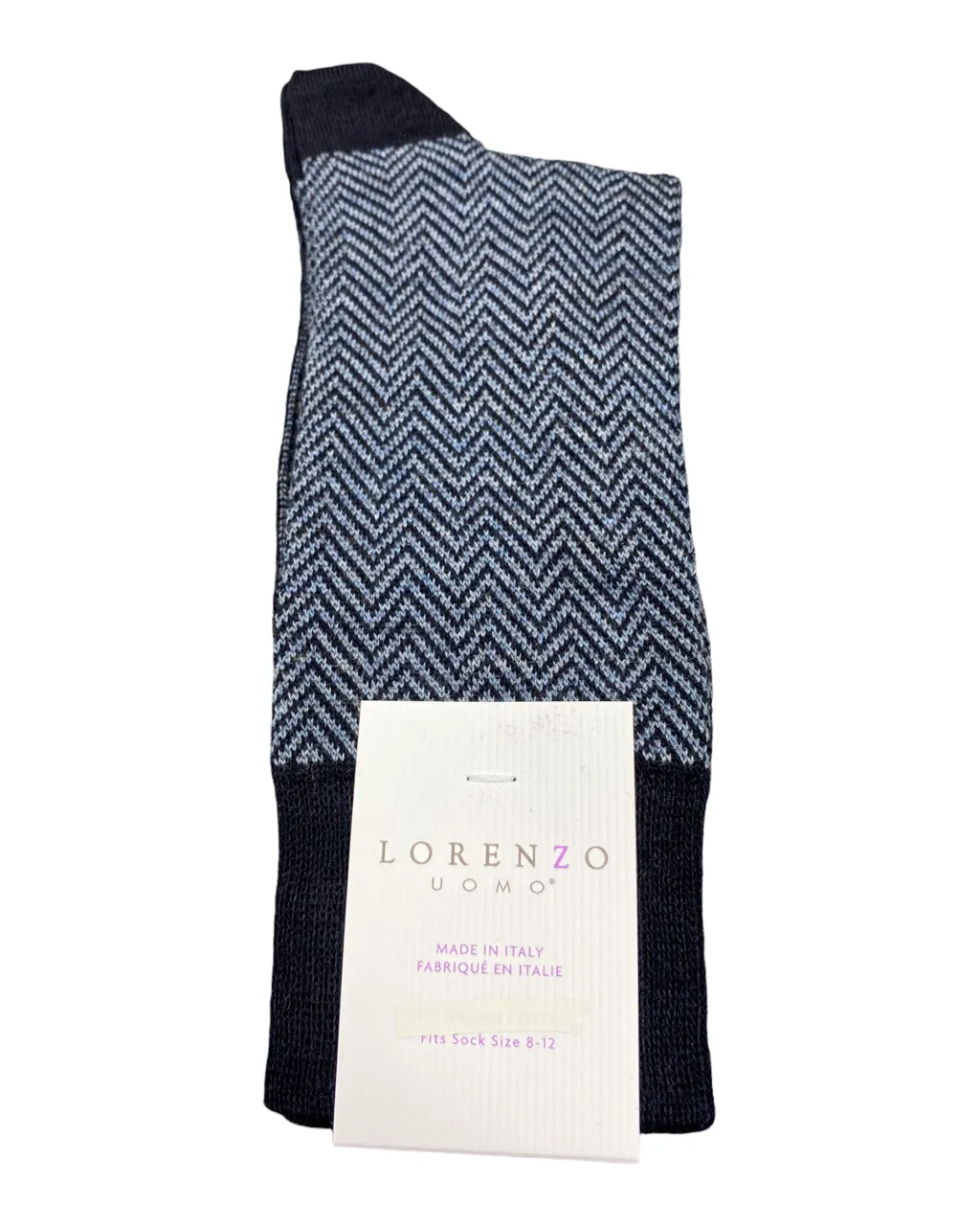 Lorenzo Uomo Socks - Hendon Herringbone - Black or Navy