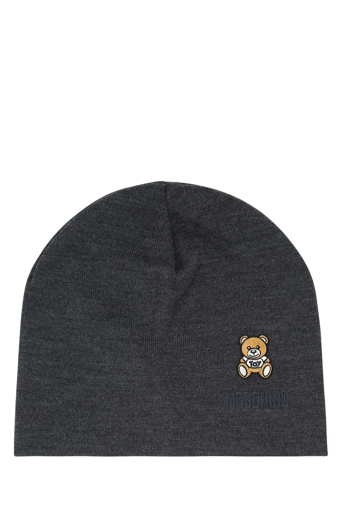 Moschino Logo Embroidered Knitted Beanie