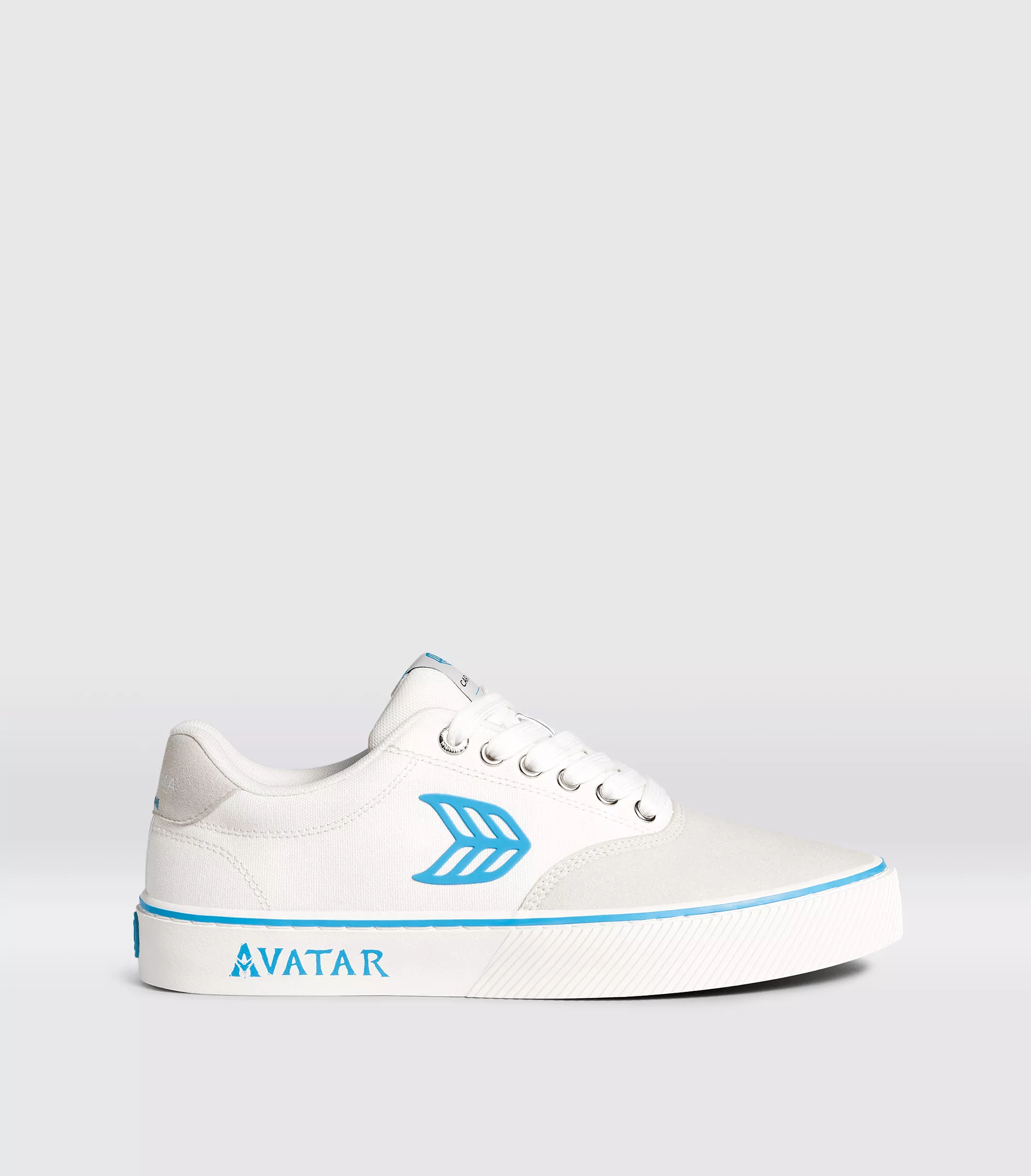 NAIOCA PRO AVATAR Vintage White Suede Off-White Canvas Blue Logo Sneaker Men