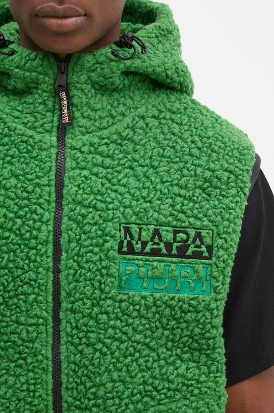 Napapijri wool blend vest T-Jaman V green color NP0A4HZMG1T1