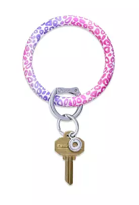 O-Venture Silicone Key Ring Pink Cheetah