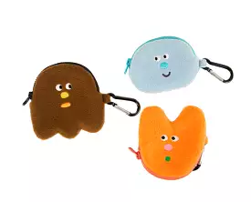 Orange Brown Blue Airpods Pouches Cute Characters Purses Handbags Soft Wallets Earphone Accessories Coins Travel