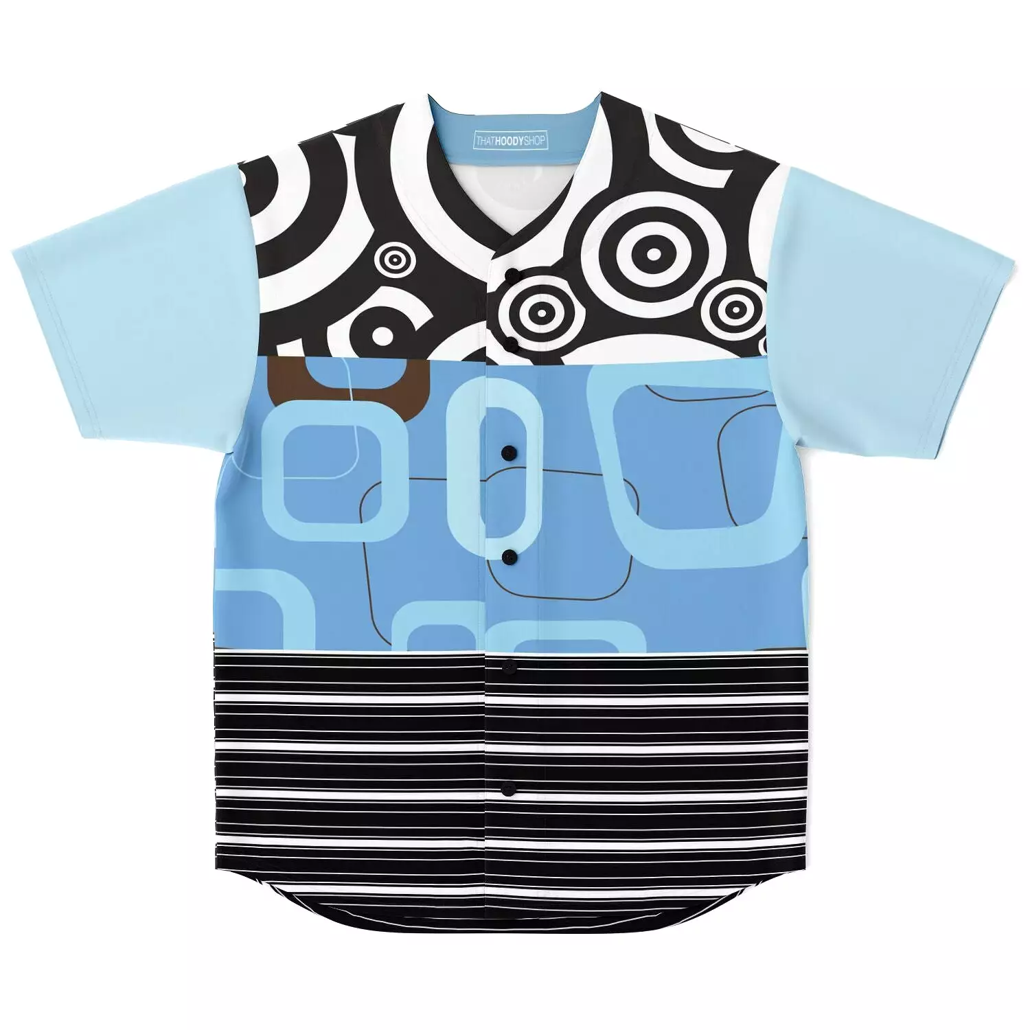 Pacific Palisades Patchwork Button Front Jersey