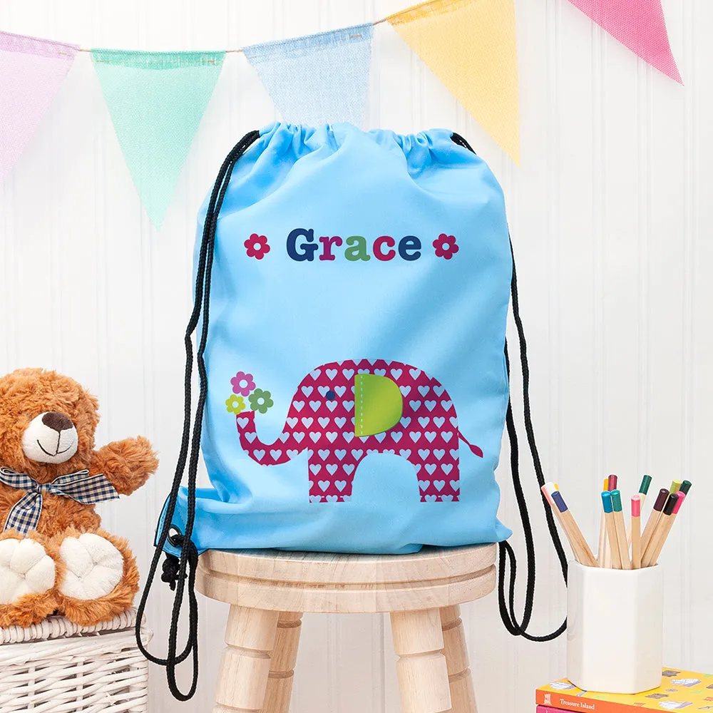 Personalised Girl's Sky Blue Waterproof Swim Bag