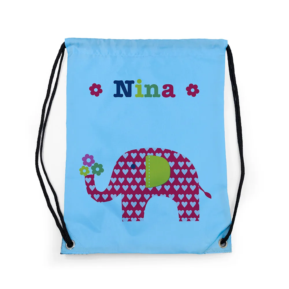 Personalised Girl's Sky Blue Waterproof Swim Bag