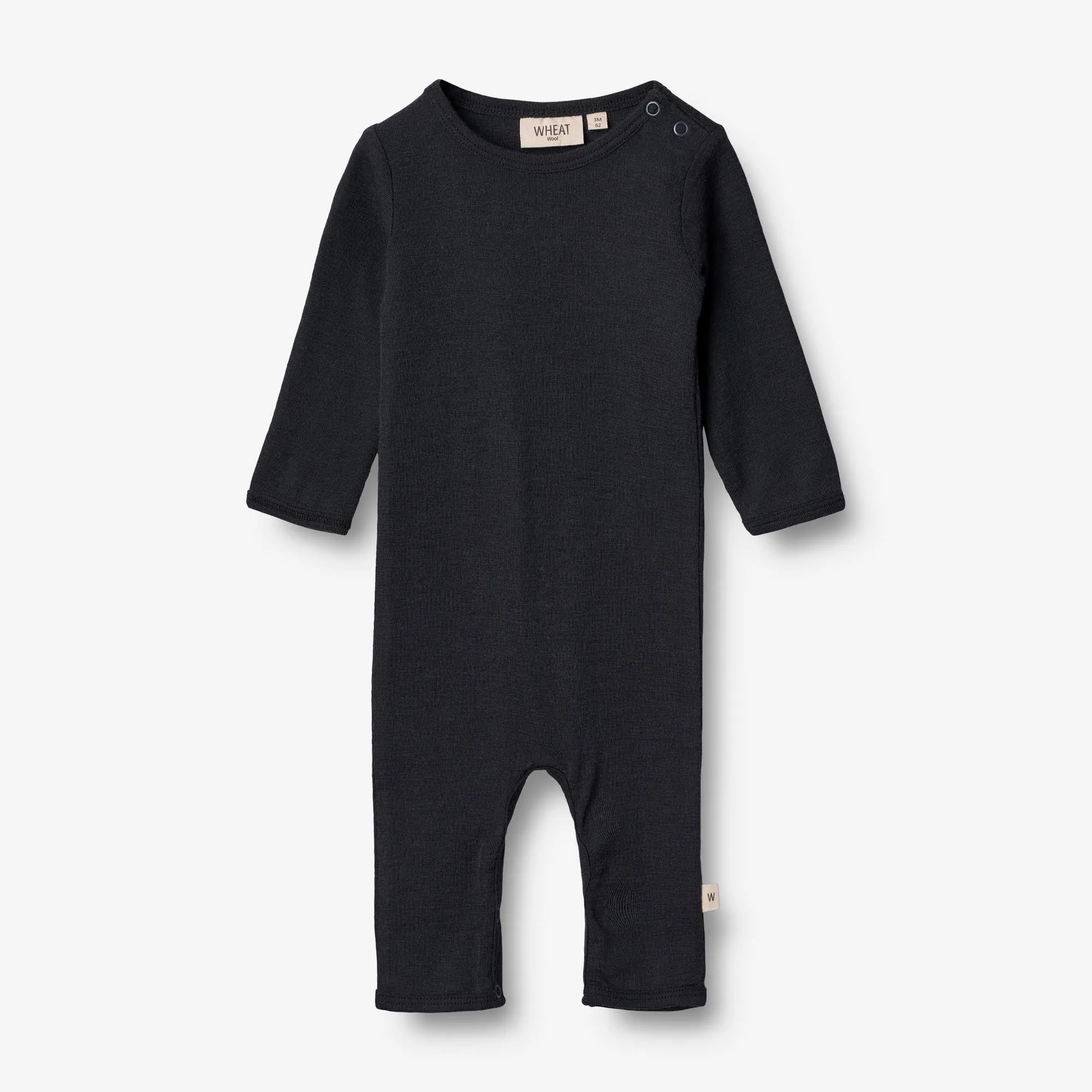 Plain Wool Jumpsuit | Baby - navy