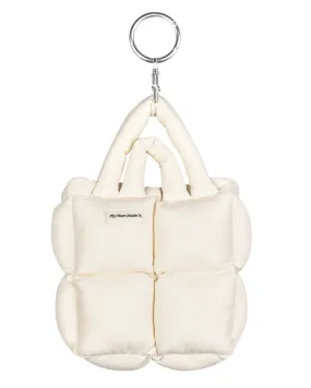 Puffer Mini Keychain Bag - Cream