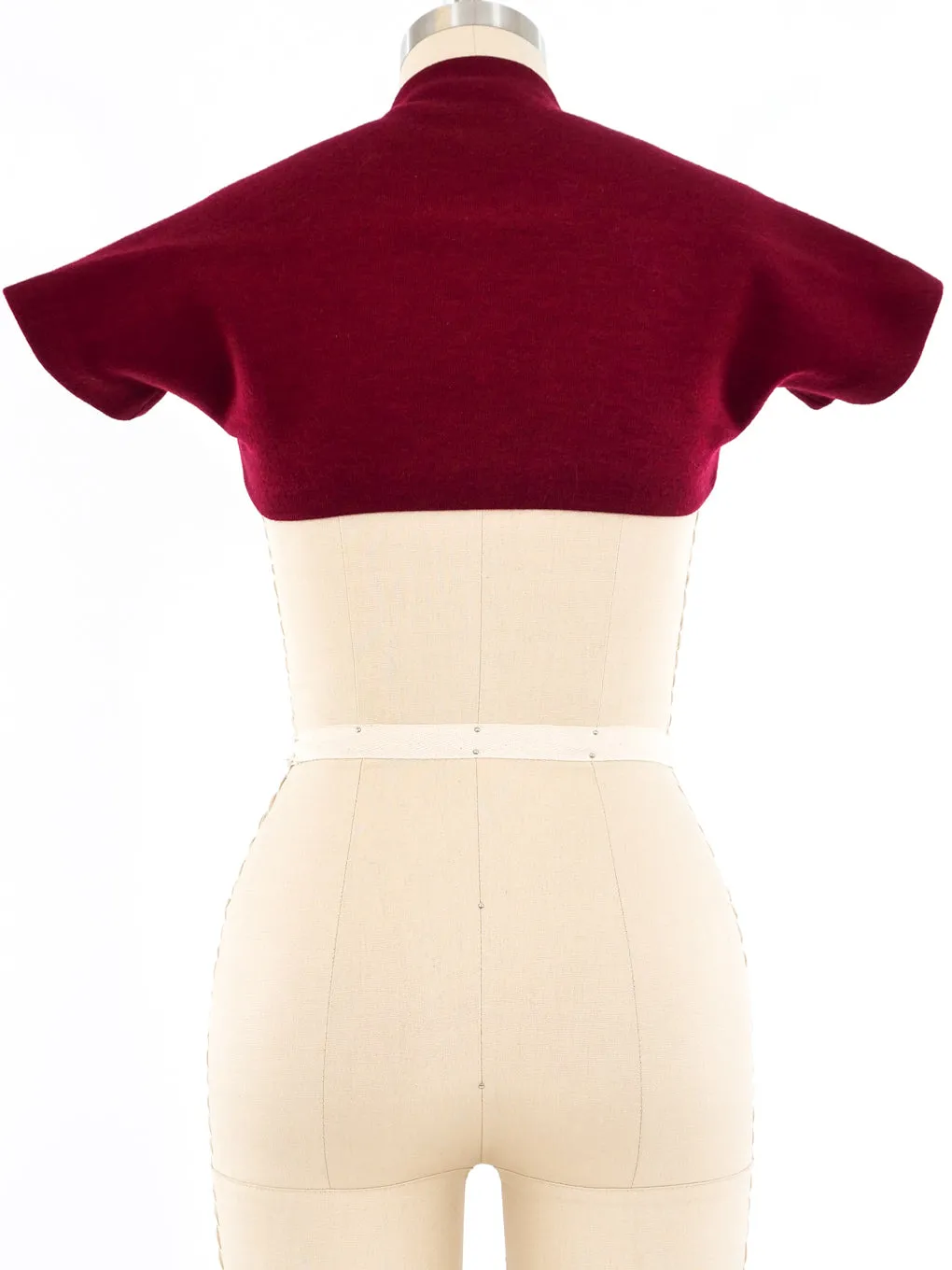 Romeo Gigli Cranberry Wool Shrug