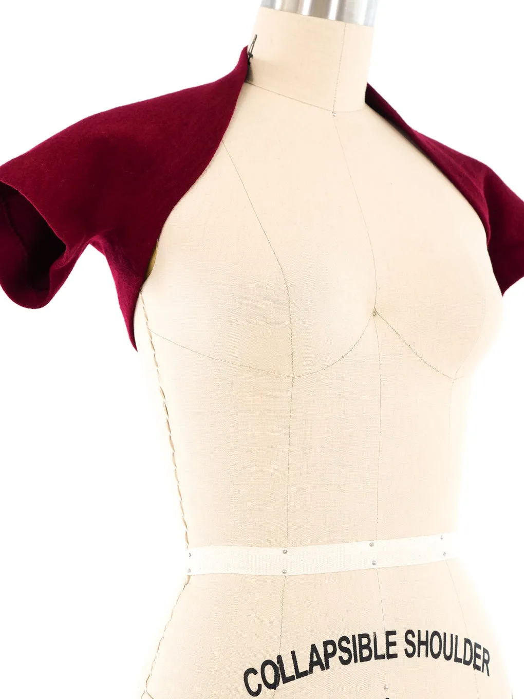 Romeo Gigli Cranberry Wool Shrug