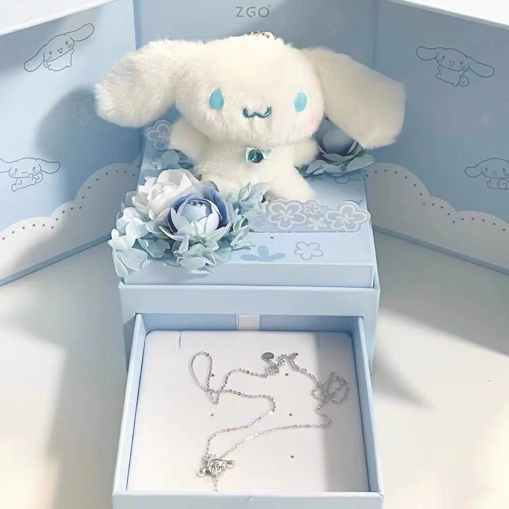 Sanrio licensed 925 silver cinnamoroll  blush necklace