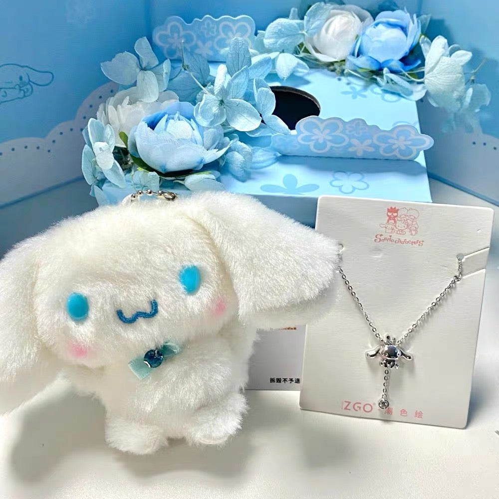 Sanrio licensed 925 silver cinnamoroll  blush necklace