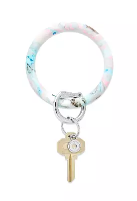 Silicone Big O Key Ring - Pastel Marble