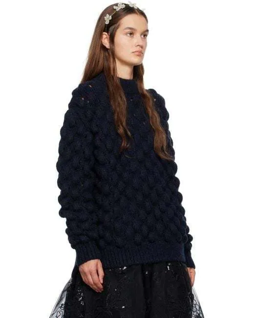 Simone Rocha  |Crew Neck Casual Style Wool Long Sleeves Plain