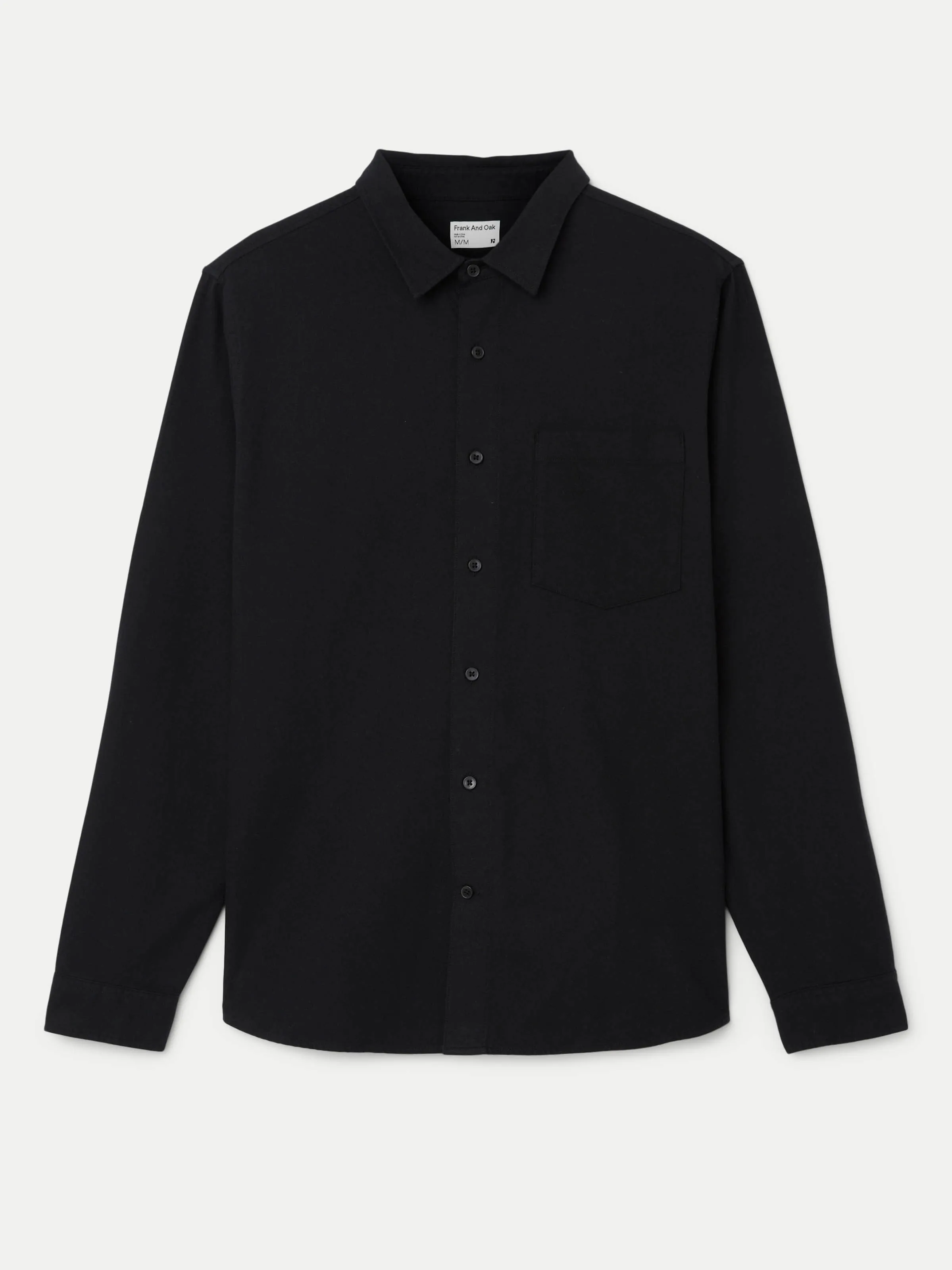 The Yak Wool Flannel Shirt in Black