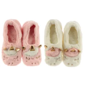 Toesties Heat Wheat Pack Warmer Slippers - Unicorn XSLIP28