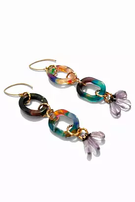 Tropical Lavender Double Drop Earrings