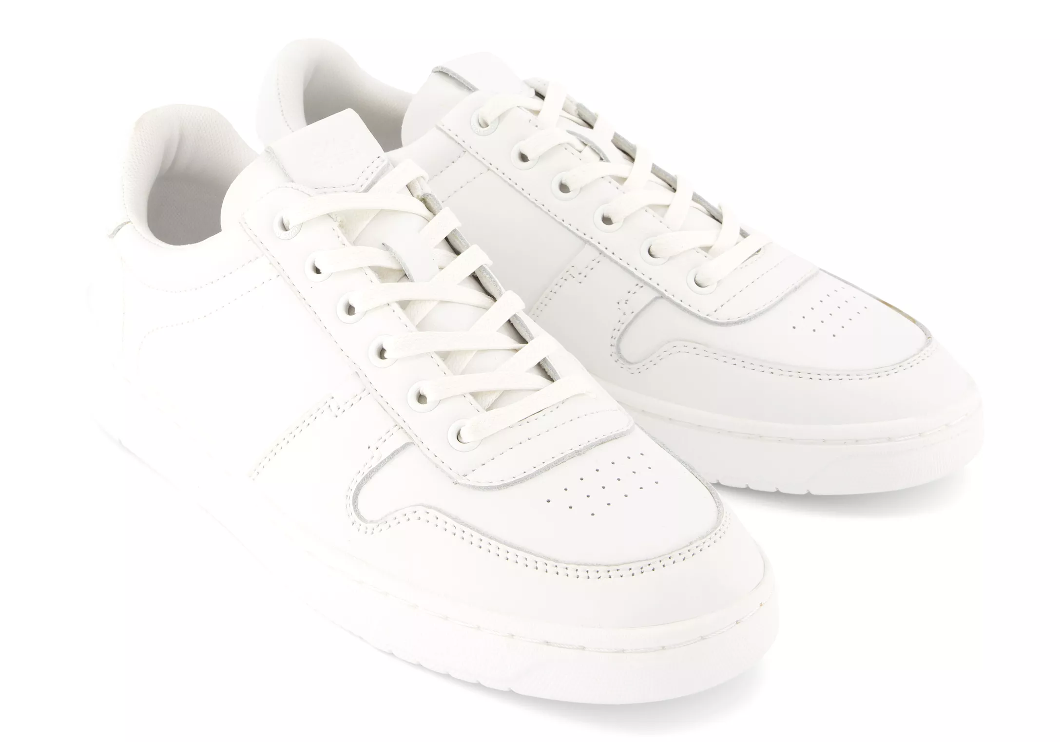 TRVL Lite Court Sneaker - White Leather