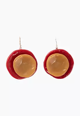 Two Tone Drop Earrings