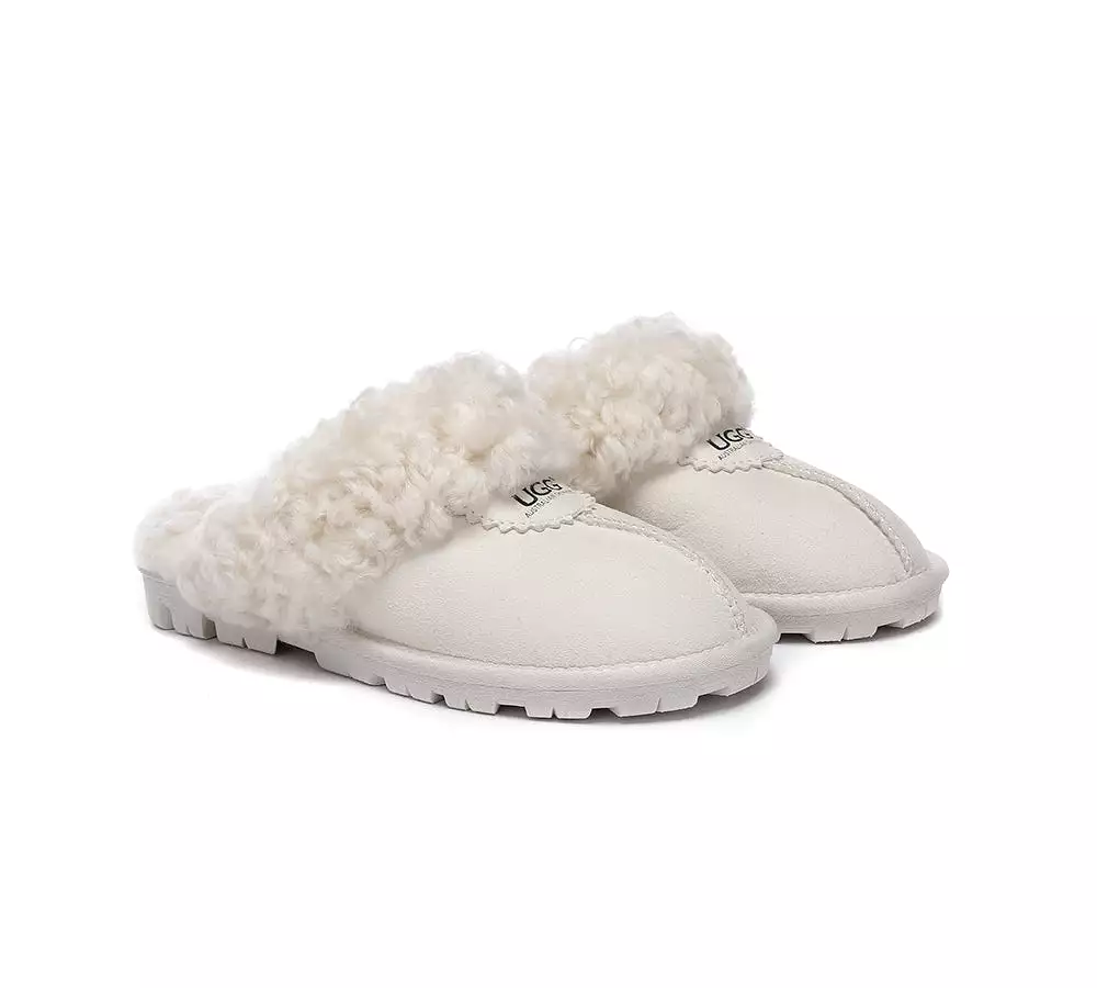 UGG AUSTRALIAN SHEPHERD Ugg Slipper Double Faced Sheepskin Waffle Curly