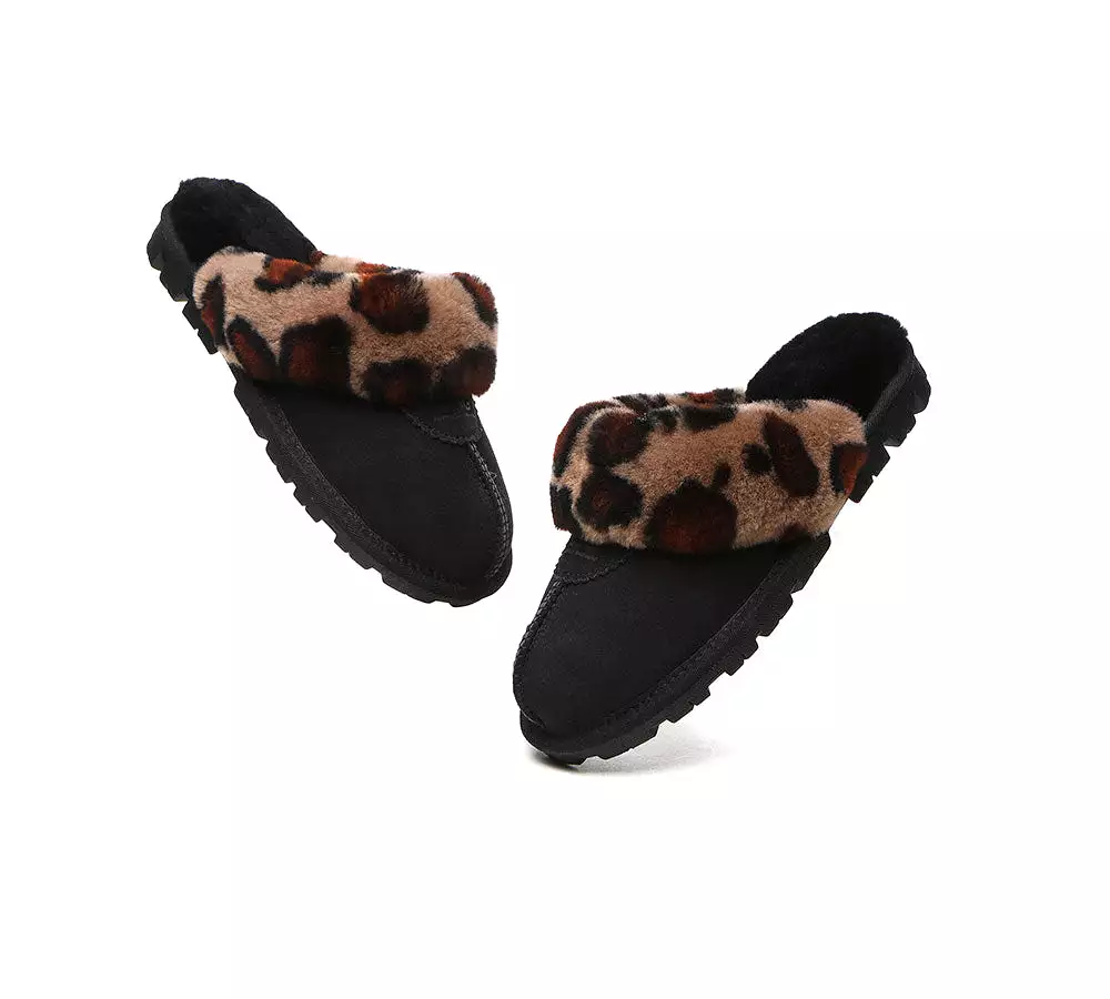 UGG Australian Shepherd Ugg Slippers Double Face Sheepskin Women Leopard Print Slipper